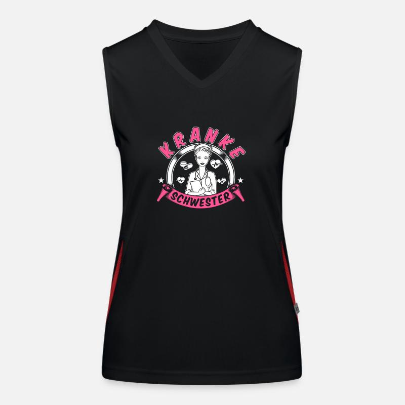 Kranke Schwester Funktionelles Kontrast-Tank Top für Frauen