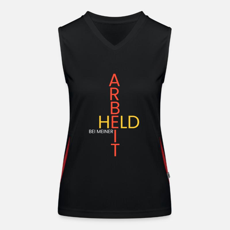 Held bei meiner Arbeit Funktionelles Kontrast-Tank Top für Frauen