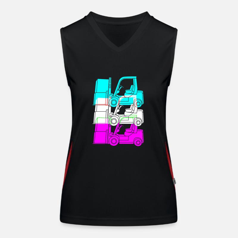 Gabelstaplerfahrer Funktionelles Kontrast-Tank Top für Frauen