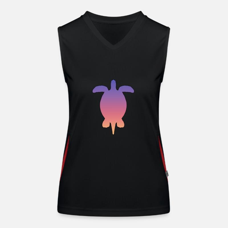 Turtle Funktionelles Kontrast-Tank Top für Frauen