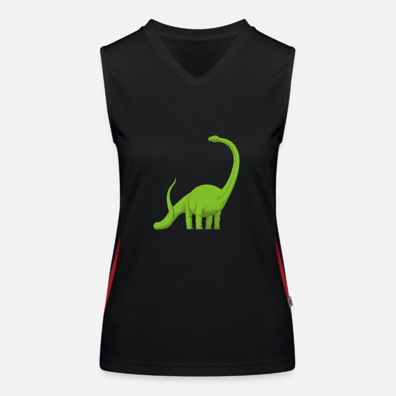 Dinosaurier: Comic Diplodocus Funktionelles Kontrast-Tank Top für Frauen