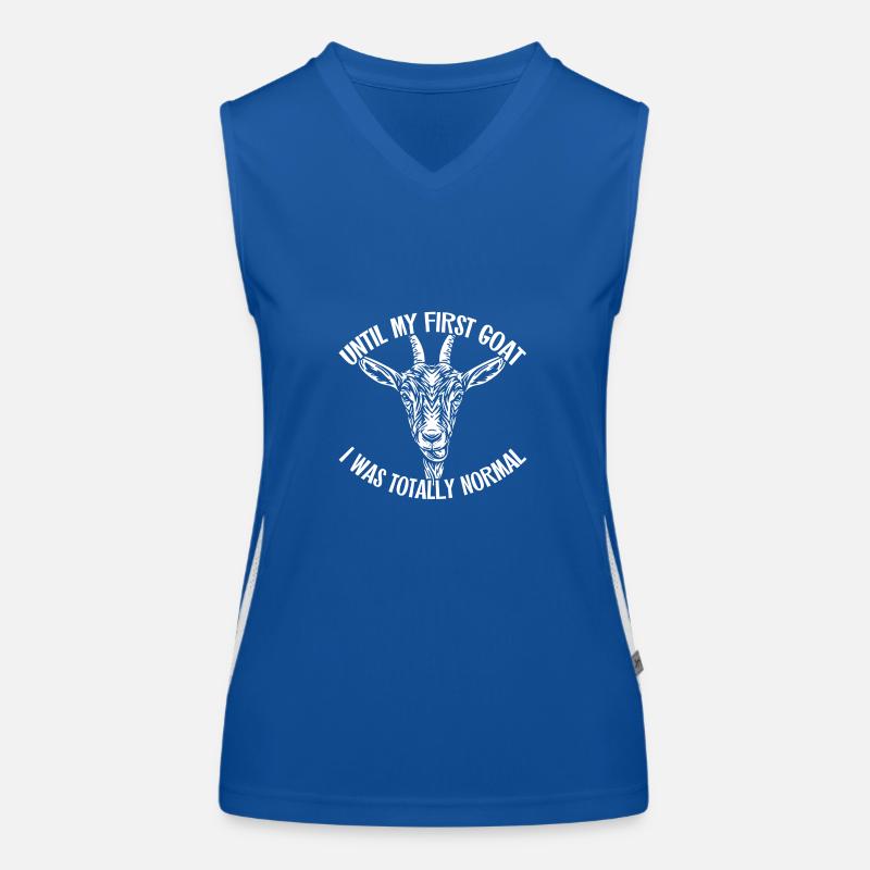Until my first goat I was completely normal Women's Functional Contrast Tank Top