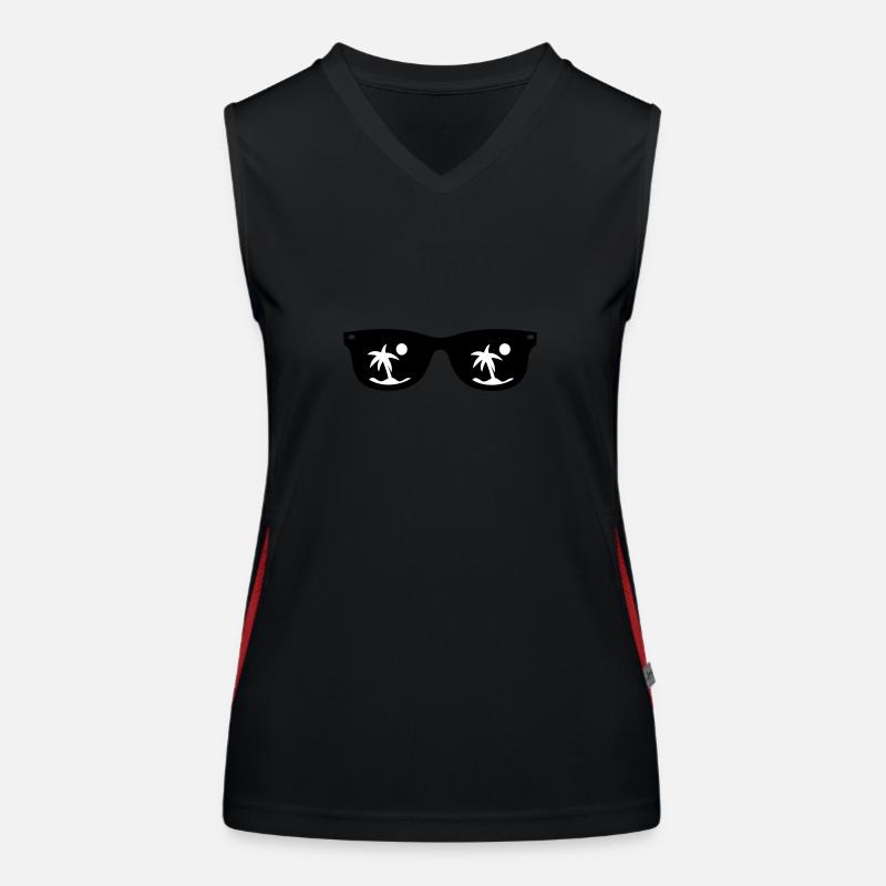 Sonnenbrille Funktionelles Kontrast-Tank Top für Frauen