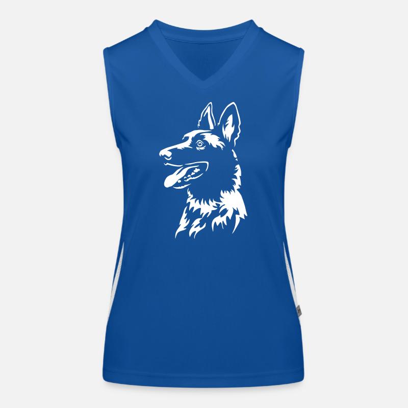 Malinois Head "Black Edition" Women's Functional Contrast Tank Top