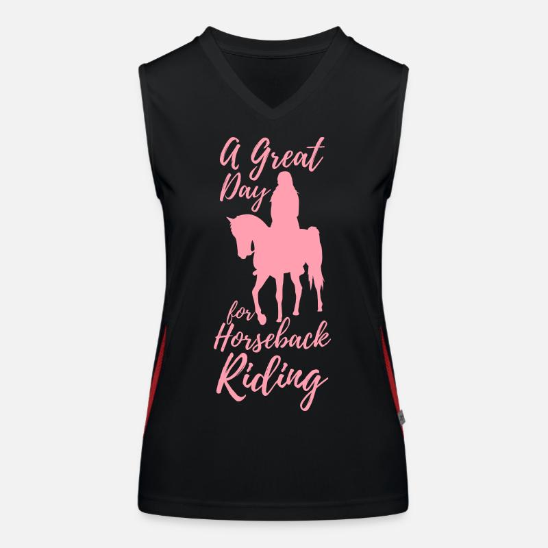 Reiter Mädchen Funktionelles Kontrast-Tank Top für Frauen