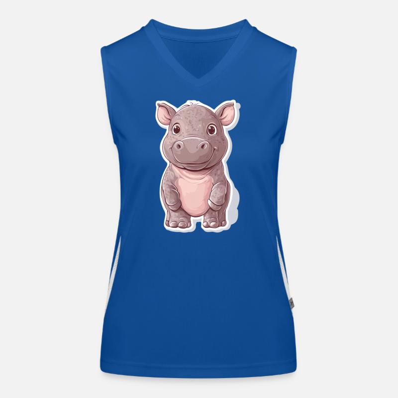 Nilpferd Funktionelles Kontrast-Tank Top für Frauen