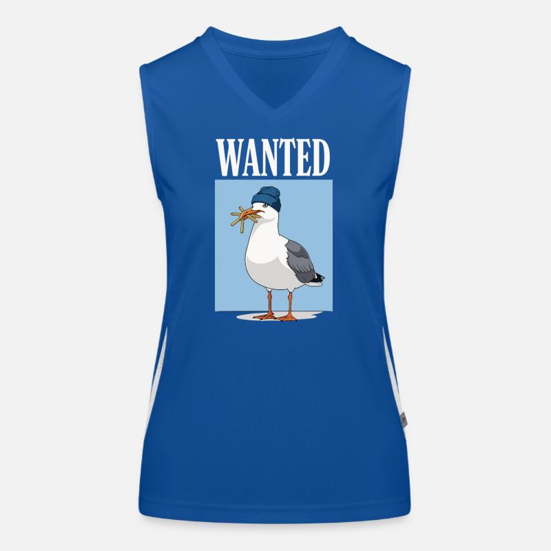 Gesucht Möwe Eiscreme Abenteuer Funktionelles Kontrast-Tank Top für Frauen