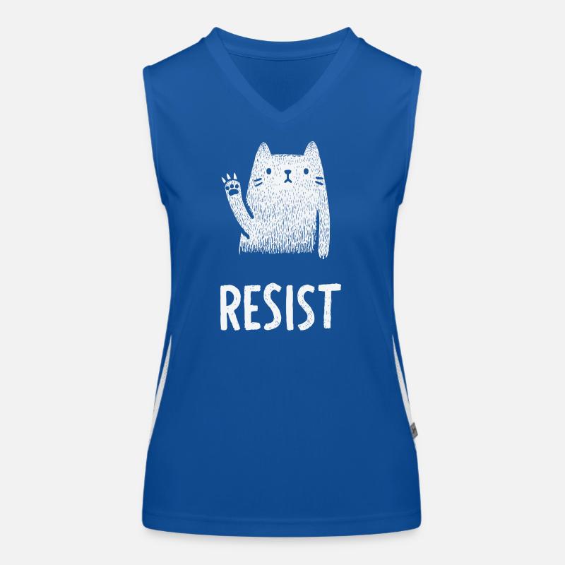 Illustration du chat blanc ondulant Débardeur respirant contrasté Femme