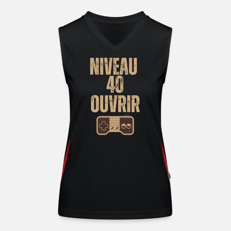 Niveau 40 Ouvrir — Controller Retro Débardeur respirant contrasté Femme