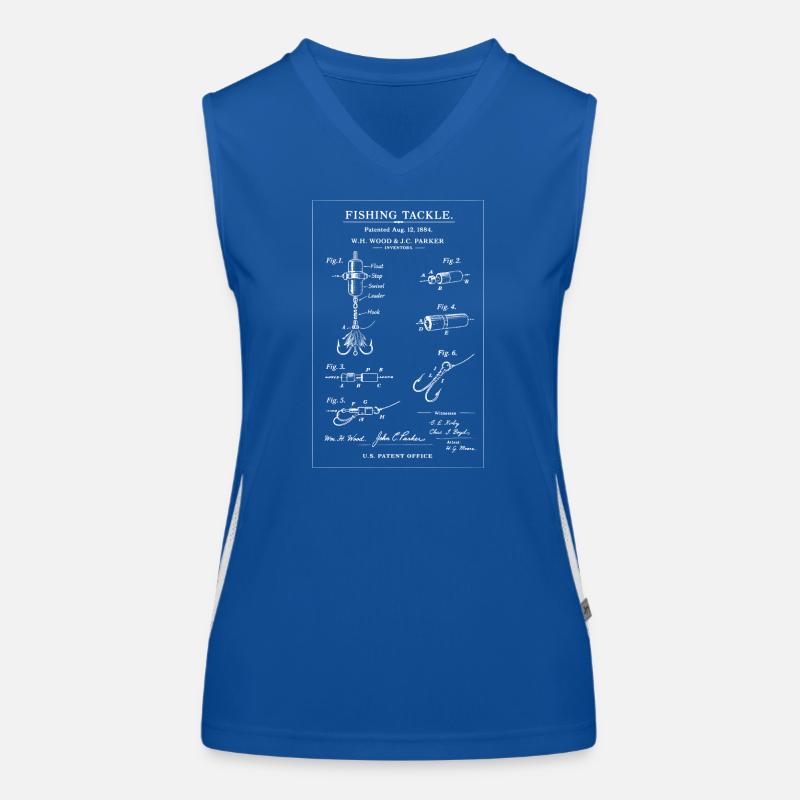Vintage Angelgerät-Blaupause Funktionelles Kontrast-Tank Top für Frauen