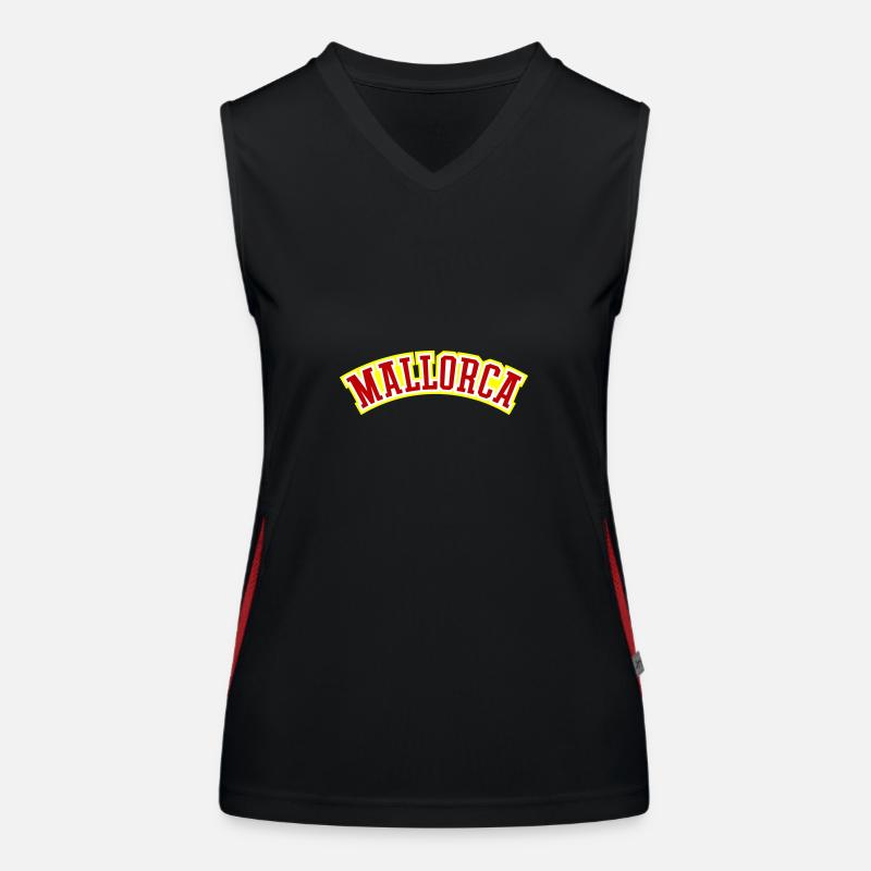 Mallorca Lettering Women's Functional Contrast Tank Top