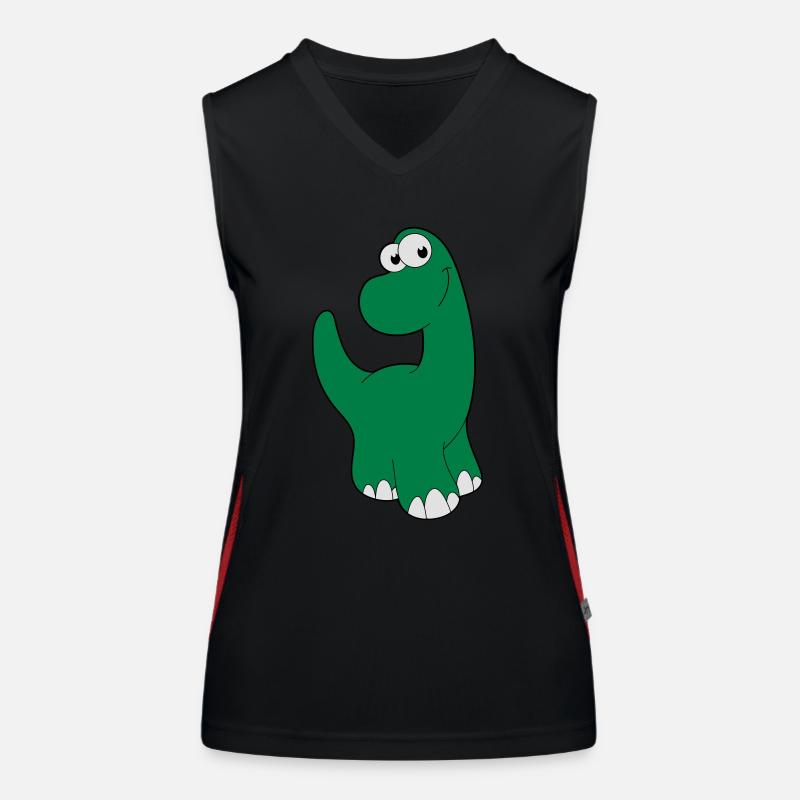Dinosaurier Funktionelles Kontrast-Tank Top für Frauen