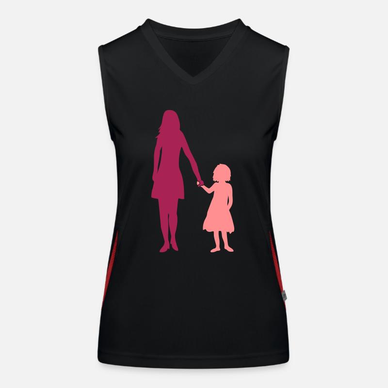 Duo Mädchen Mama Funktionelles Kontrast-Tank Top für Frauen