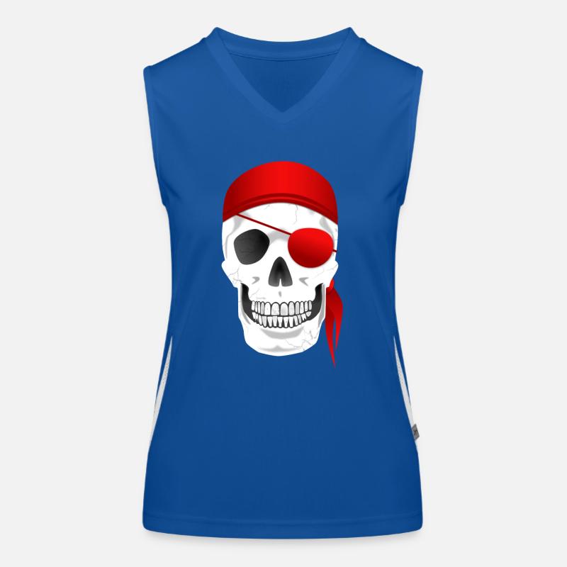 Pirate du crâne Débardeur respirant contrasté Femme