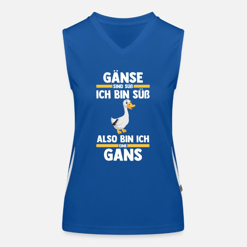 Gans Gänse Funktionelles Kontrast-Tank Top für Frauen