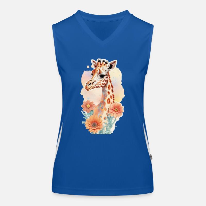 Giraffe Funktionelles Kontrast-Tank Top für Frauen