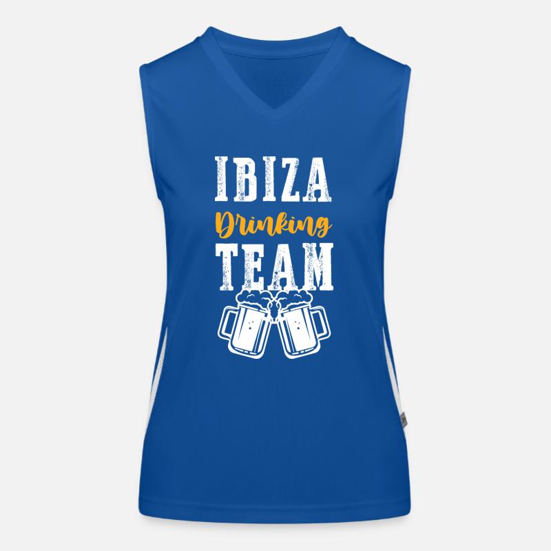 Ibiza Drinking Team Funktionelles Kontrast-Tank Top für Frauen