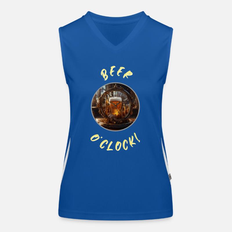 Bier O'Clock! Funktionelles Kontrast-Tank Top für Frauen