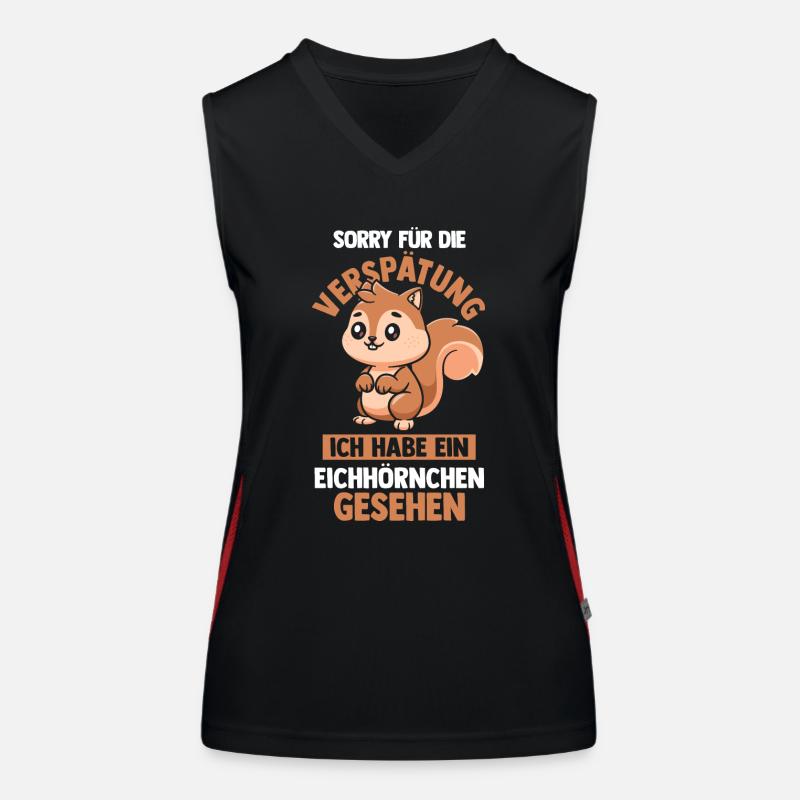 Eichhörnchen Funktionelles Kontrast-Tank Top für Frauen