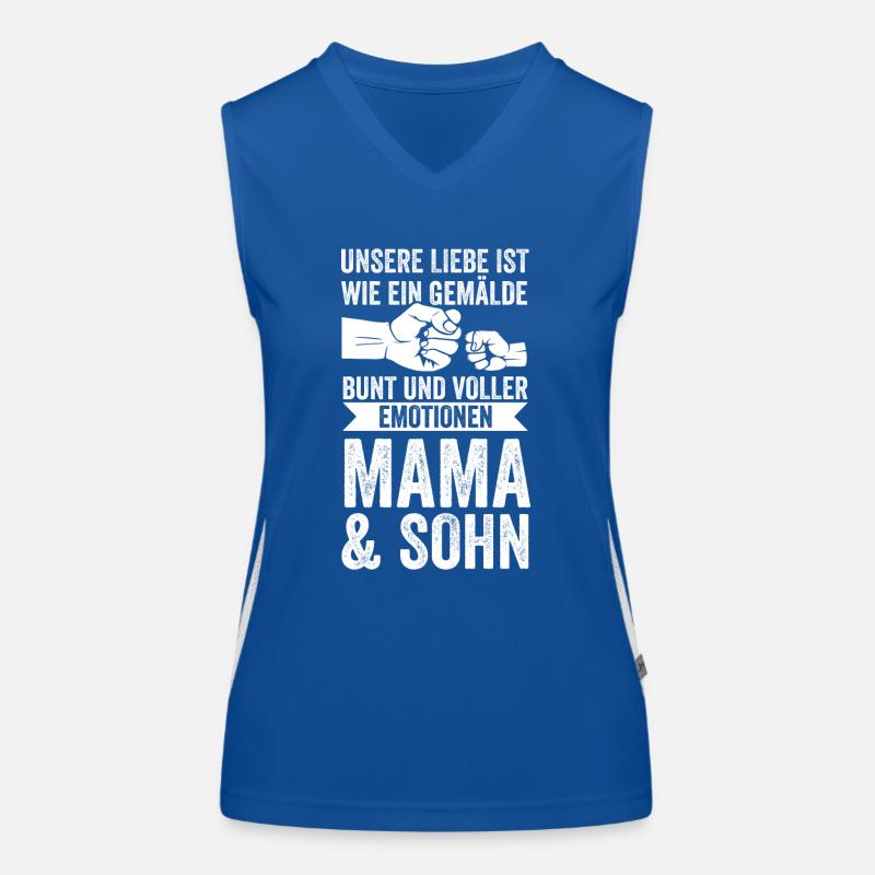 Mutter Muttertag Mama und Sohn Funktionelles Kontrast-Tank Top für Frauen