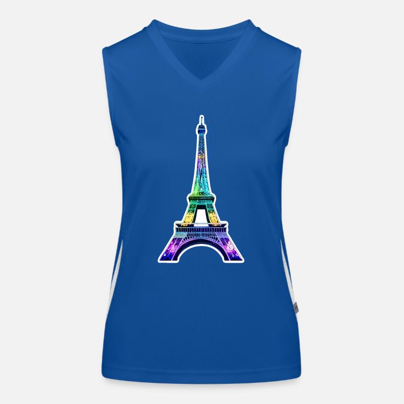 Eiffel tower #23 Women's Functional Contrast Tank Top