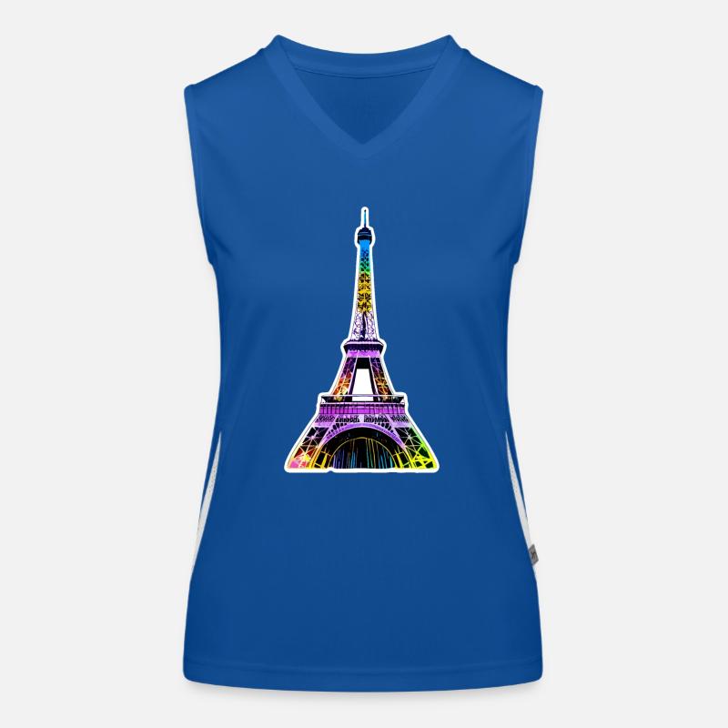 Eiffel tower #5 Débardeur respirant contrasté Femme