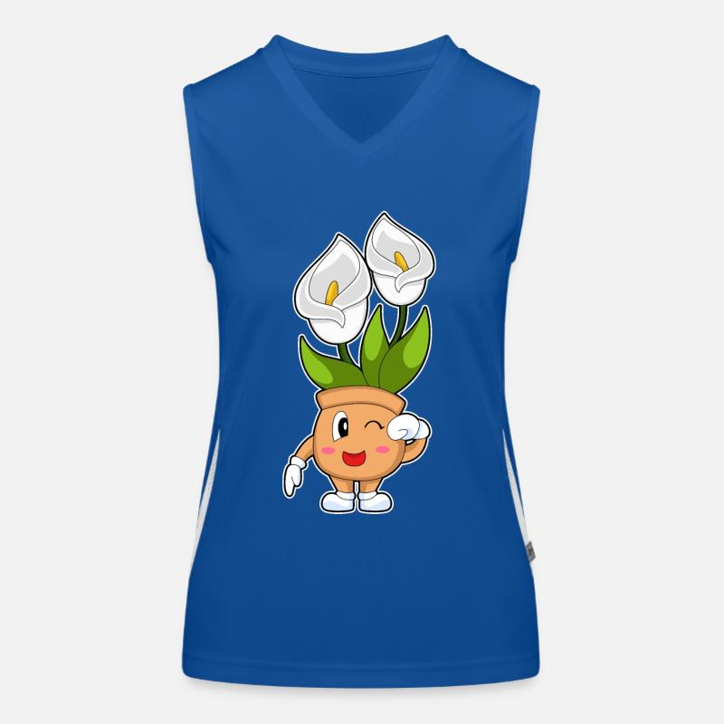 Pot de fleurs Calla-Lily Fleurs Débardeur respirant contrasté Femme