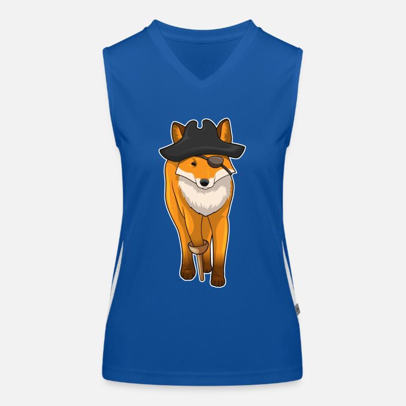 Fox Pirate Eye Patch Women's Functional Contrast Tank Top