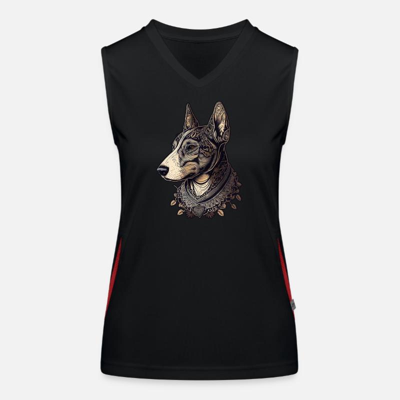 Bullterrier Funktionelles Kontrast-Tank Top für Frauen