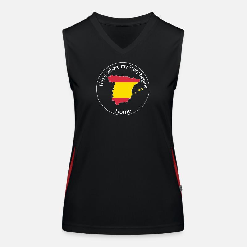 C’est là que mon histoire commence | Espagne espagnole Débardeur respirant contrasté Femme