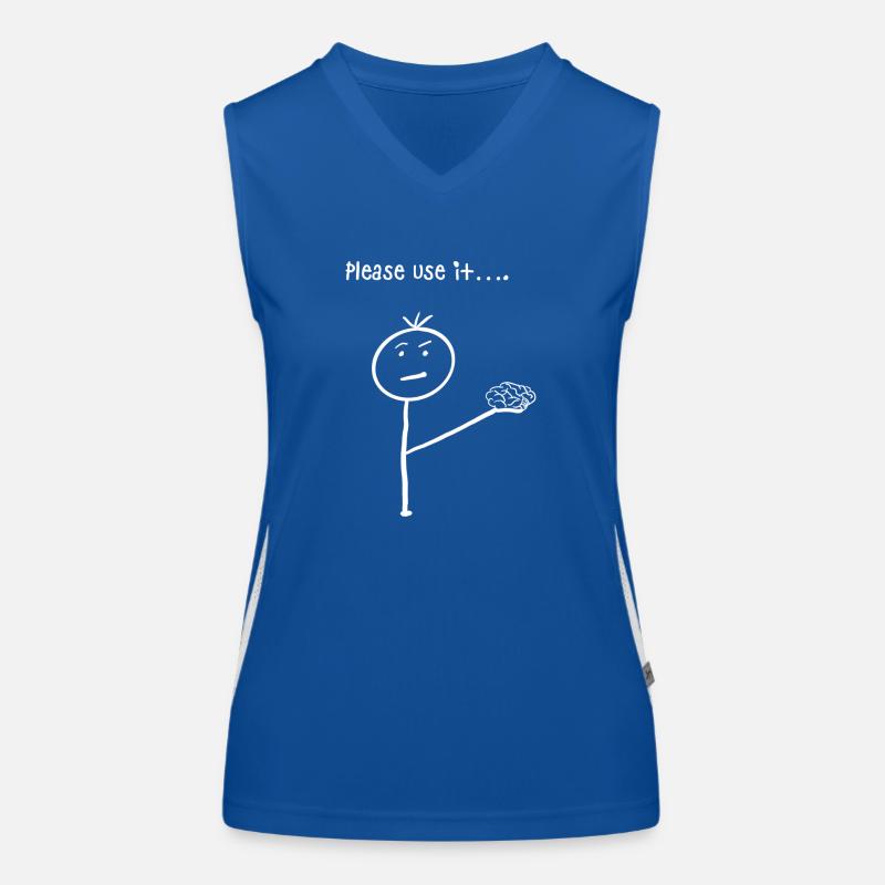 Please use it… (white) Women's Functional Contrast Tank Top