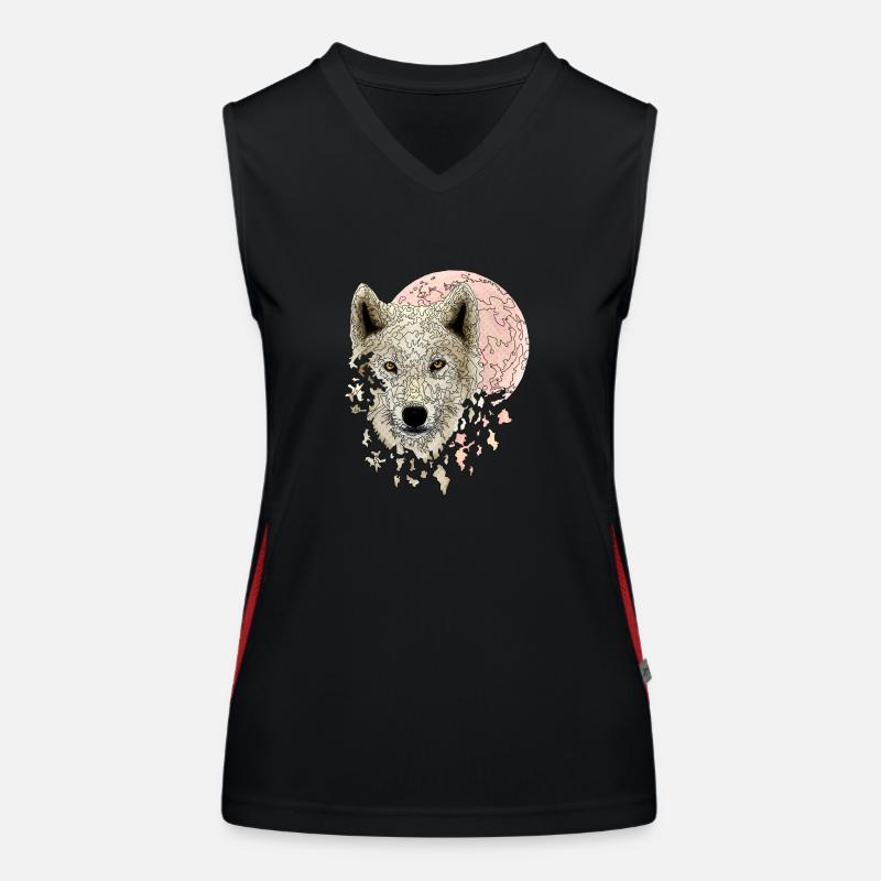 Wolf white Women's Functional Contrast Tank Top
