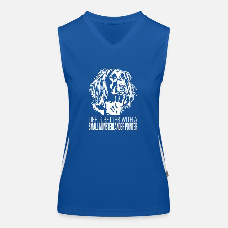 Small Munsterlander Pointer life better Wilsigns Funktionelles Kontrast-Tank Top für Frauen