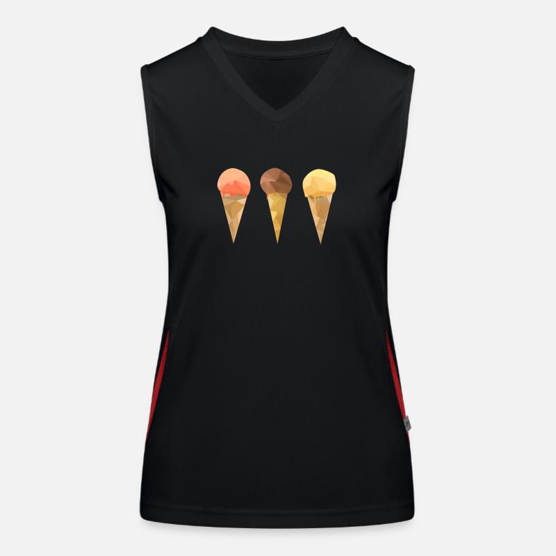 Low Poly Icecream Women's Functional Contrast Tank Top
