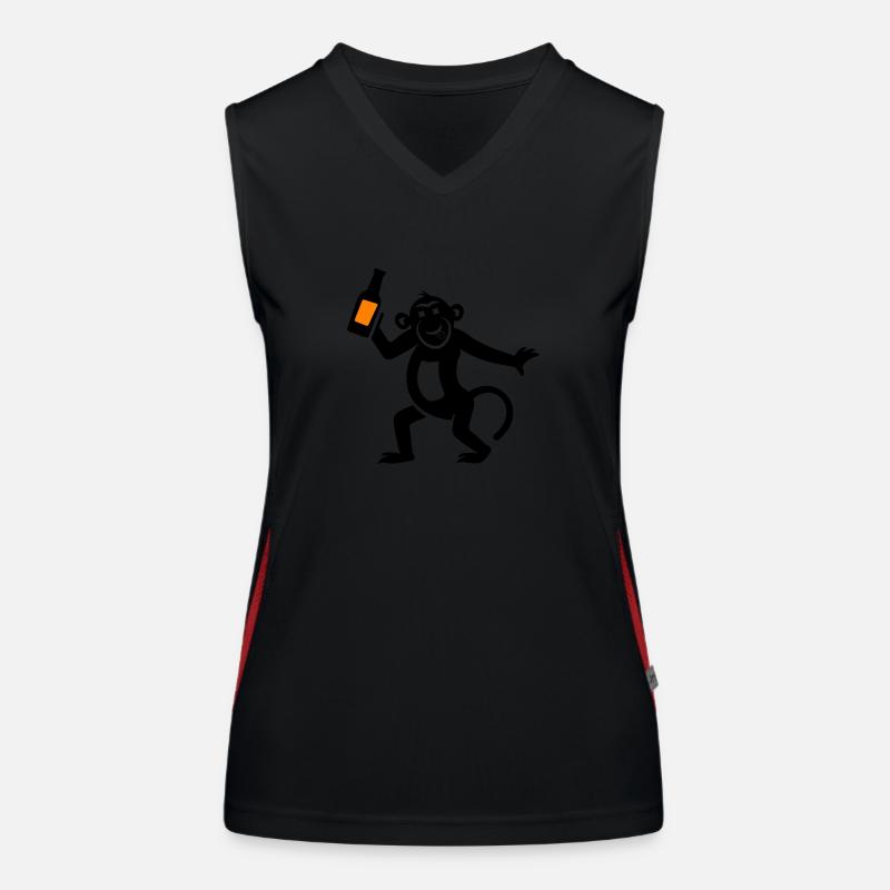 Affe Bier Witzig Funktionelles Kontrast-Tank Top für Frauen