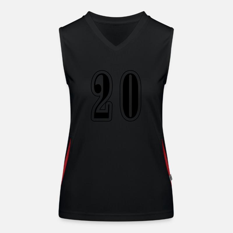 20 Number symbol Women's Functional Contrast Tank Top
