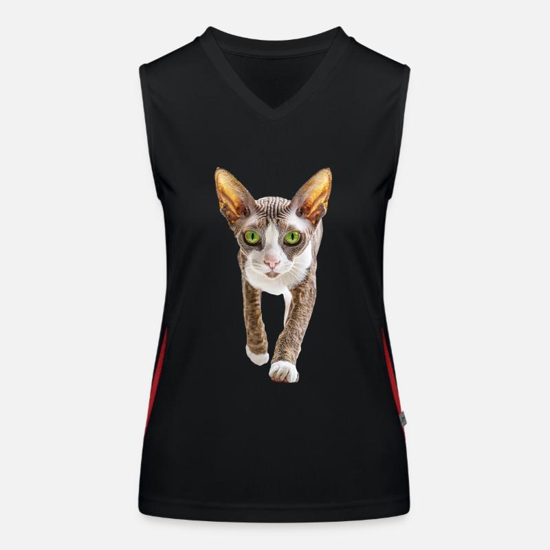 Cornish Rex Funktionelles Kontrast-Tank Top für Frauen