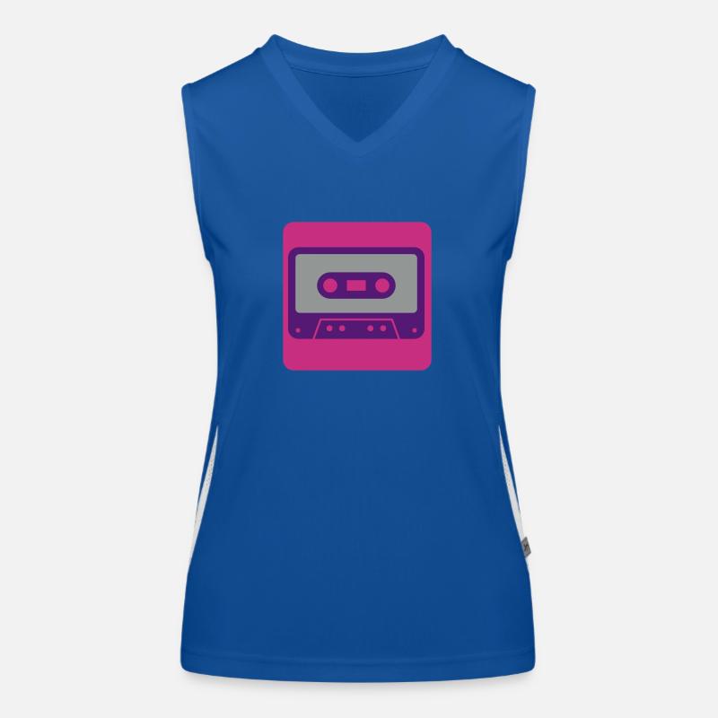 Retro cassette Funktionelles Kontrast-Tank Top für Frauen