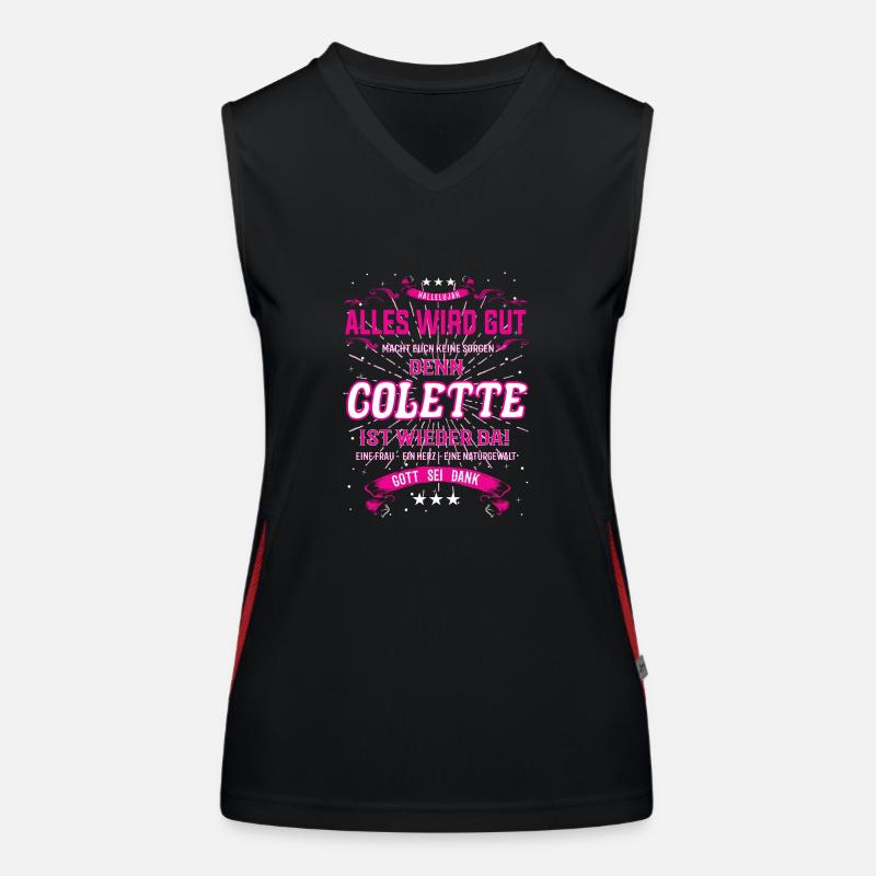 Alles wird gut denn Colette Ist da Outfit Funktionelles Kontrast-Tank Top für Frauen