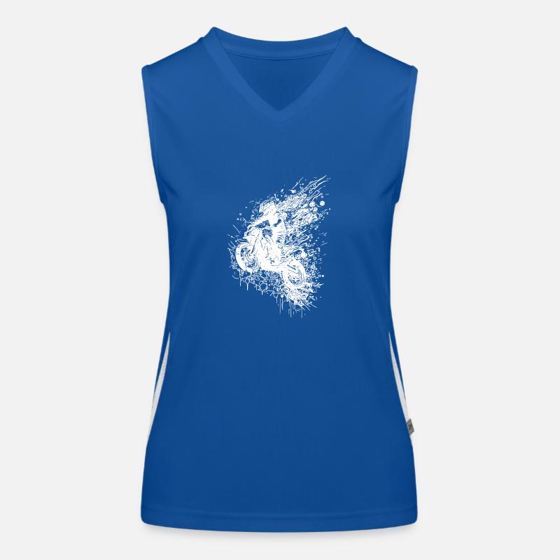 Motorcycle Racing Slippery Floor Splash Jump Women's Functional Contrast Tank Top