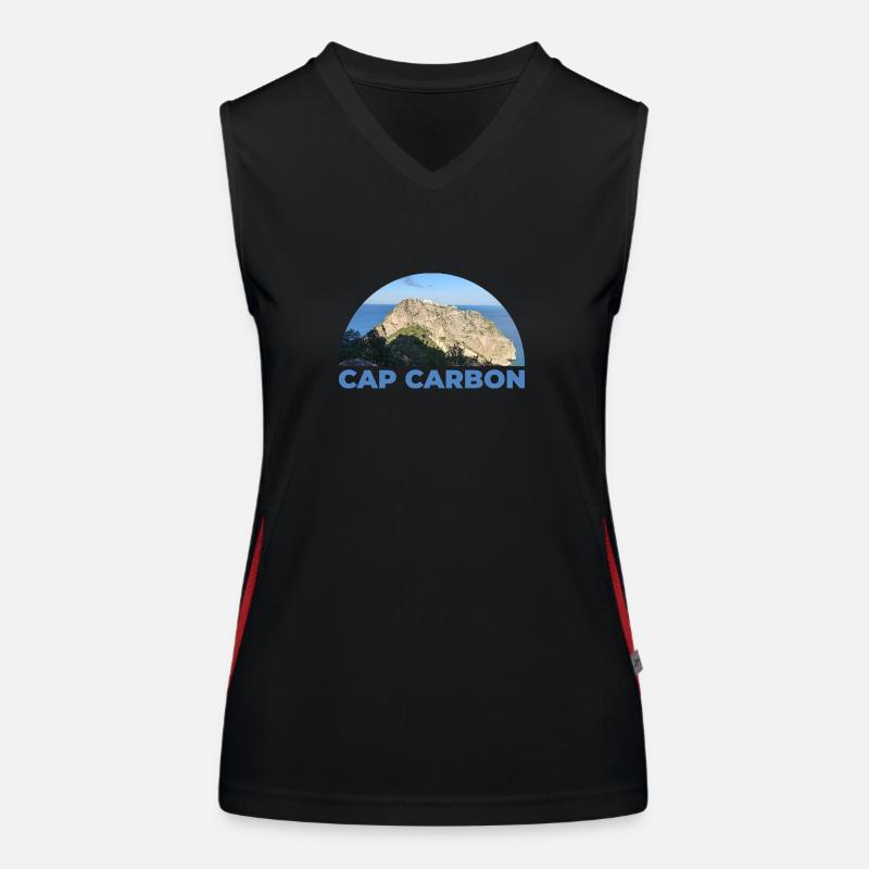 Cap Carbon nach Béjaia Funktionelles Kontrast-Tank Top für Frauen