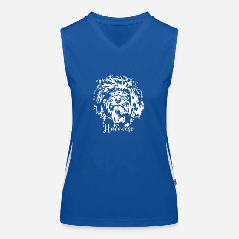 Havanese Hunde Portrait Hund Wilsigns Funktionelles Kontrast-Tank Top für Frauen