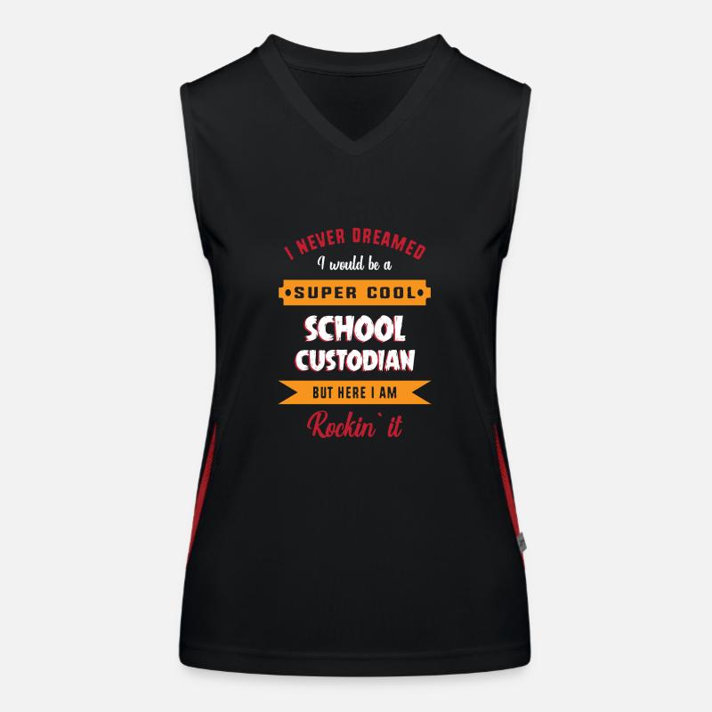 Schulhausmeister Funktionelles Kontrast-Tank Top für Frauen