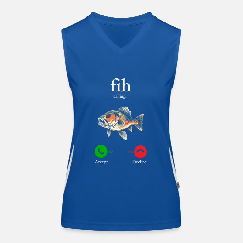 Fih Calling Remind me Message Decline Accept Phone Women's Functional Contrast Tank Top