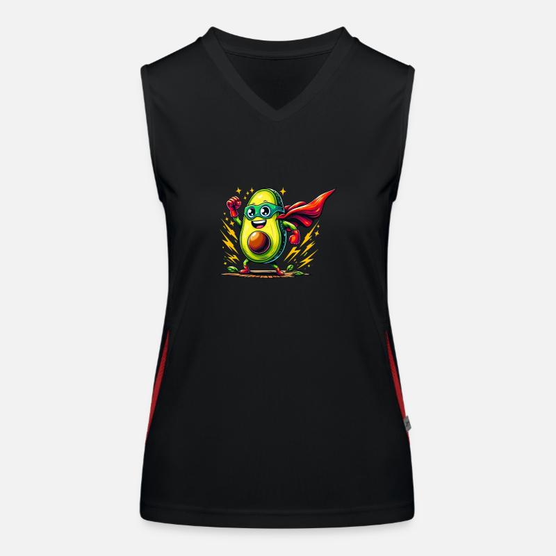 Avocado-Rächer mit Power-Punch Funktionelles Kontrast-Tank Top für Frauen