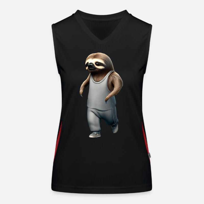 Jogging Sloth Beginner Sport Women's Functional Contrast Tank Top