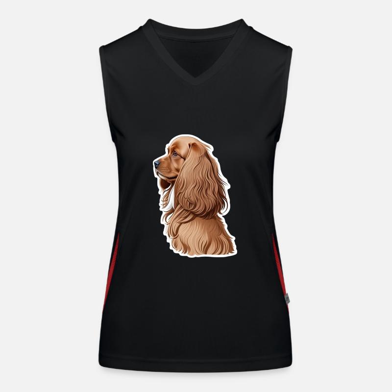 Cocker Spaniel Women's Functional Contrast Tank Top