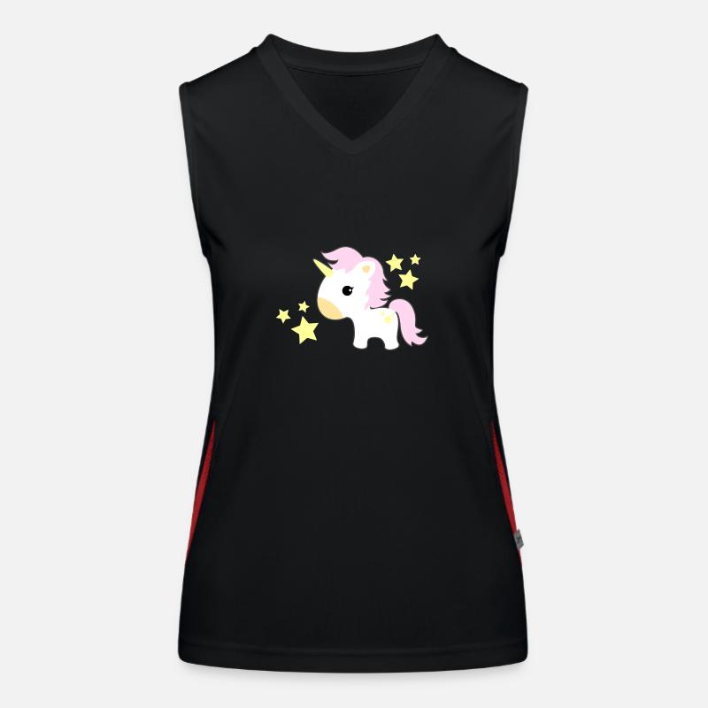 Einhorn Funktionelles Kontrast-Tank Top für Frauen