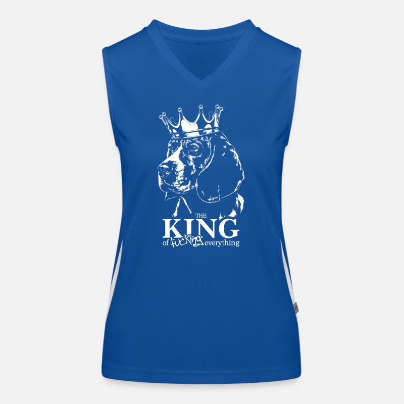 BEAGLE King Hundespruch Hunde Hund Wilsigns Funktionelles Kontrast-Tank Top für Frauen