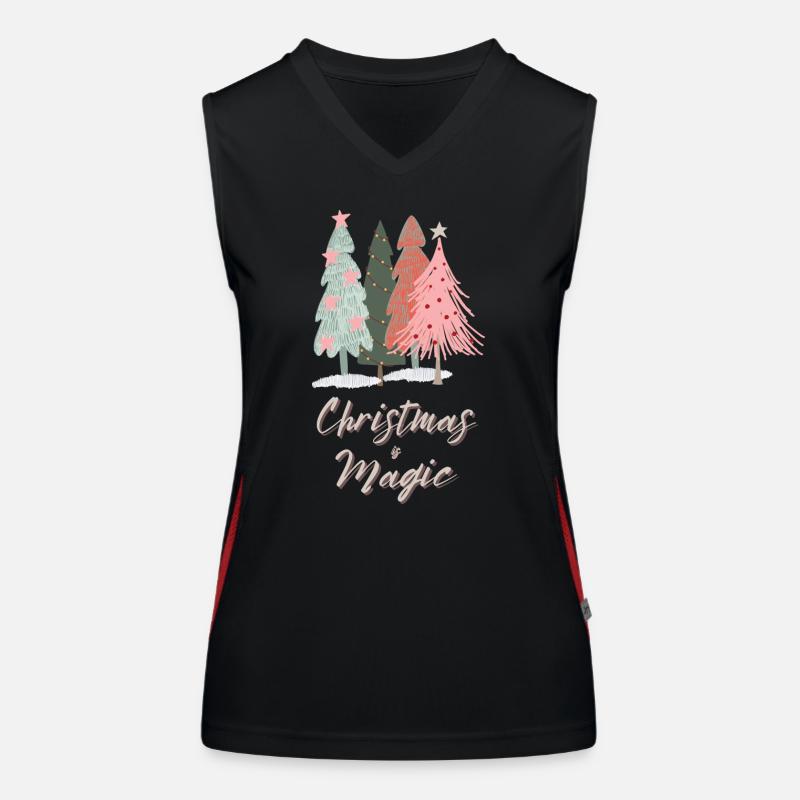 Christmas is Magic Funktionelles Kontrast-Tank Top für Frauen